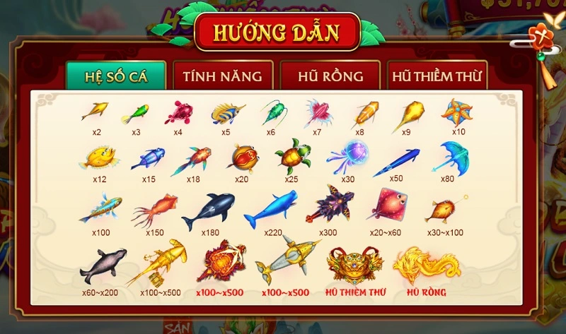 Luật chơi đơn giản và mức thưởng khủng trong bắn cá Sunwin